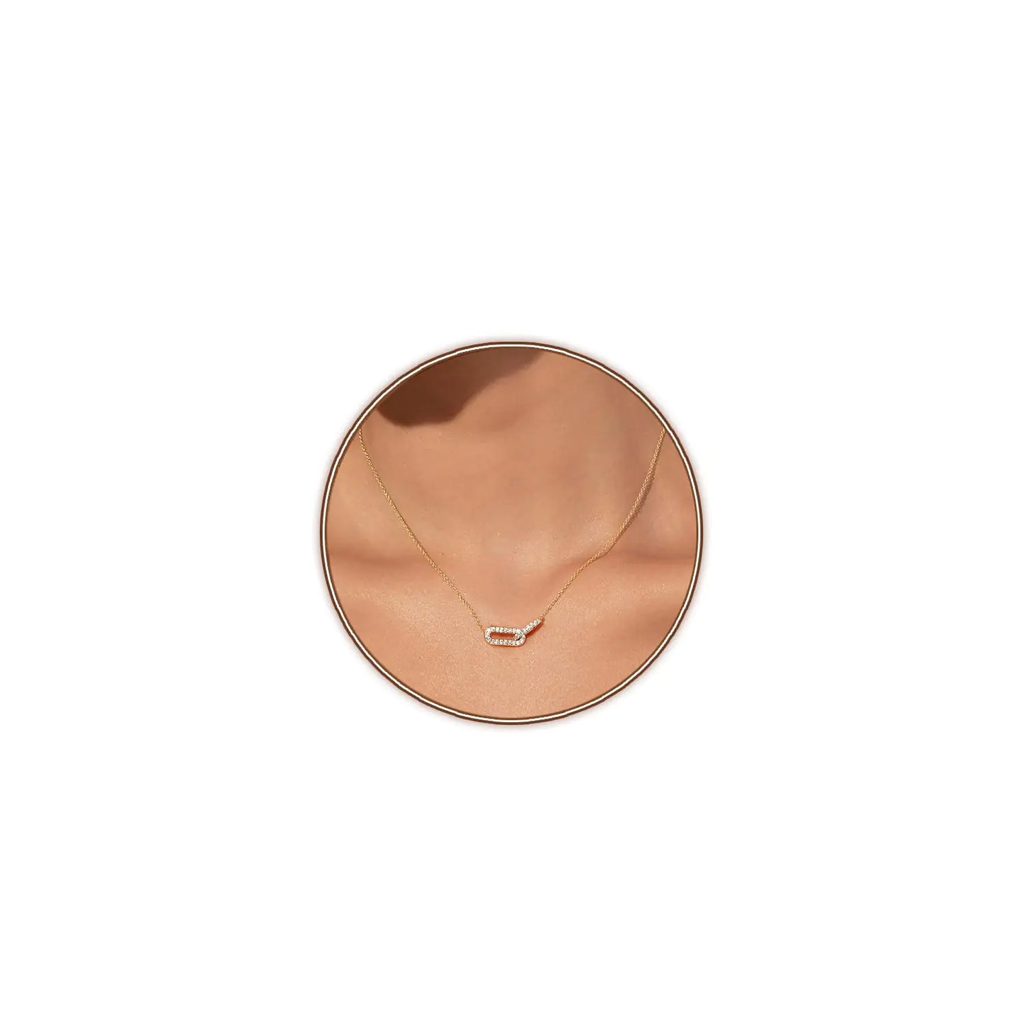 Gold Necklace Dainty Diamond Simple 18K