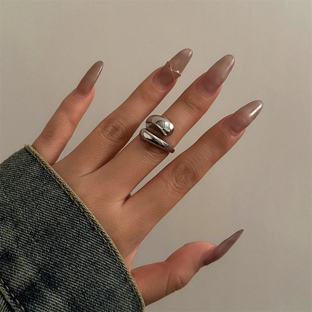 Water Metal Bangle and Ring