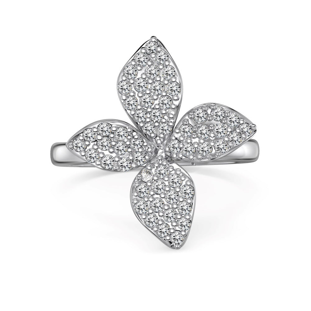 Petal Style Ring, Necklace And Earrings