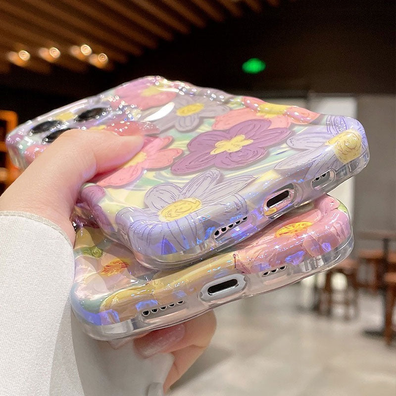 Oil Painting Flower Soft Silicone Phone Case