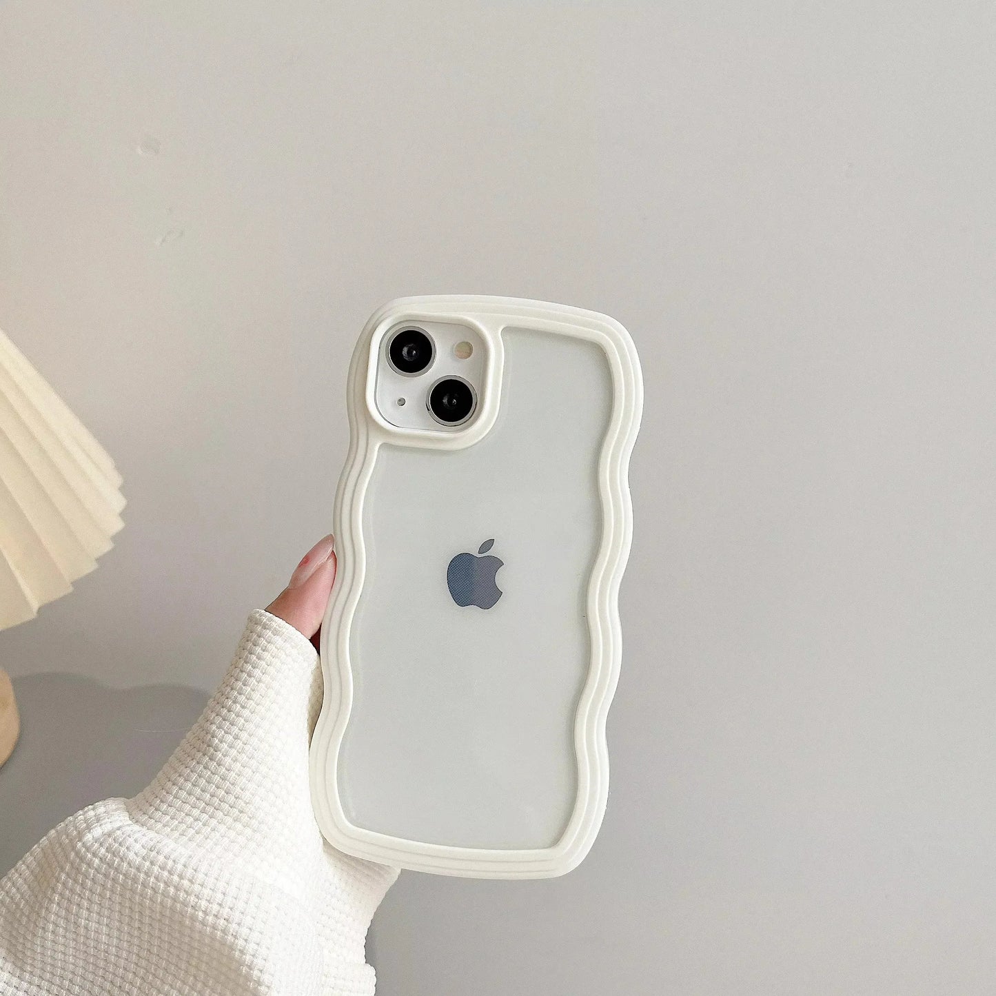 Transparent Curly Wave Case for iPhone