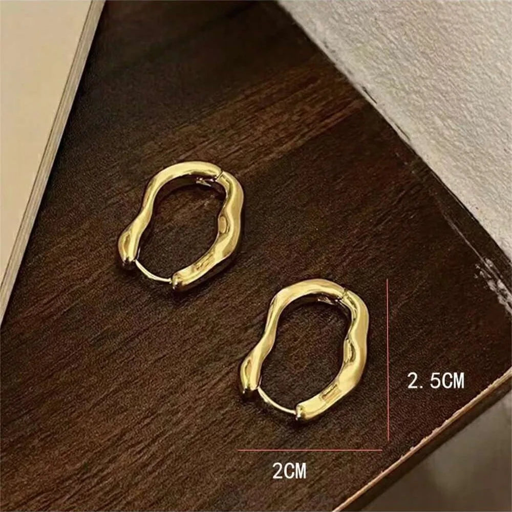 Irregular Geometric Earrings for Women's New Trendy and Personalized Design, Internet Famous Earrings With a Simple Temperament