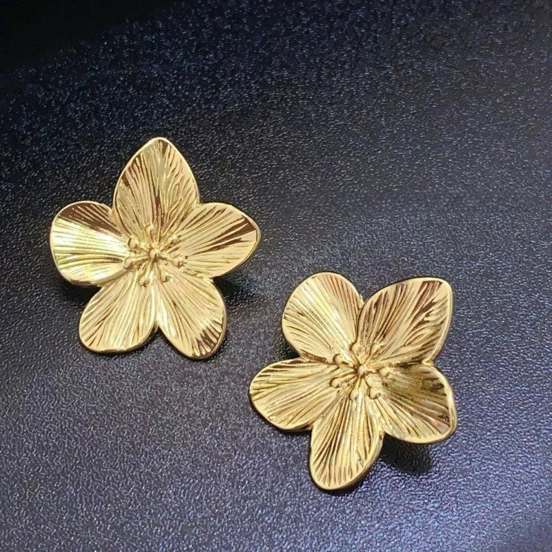 Flower Alloy Retro Style Earrings