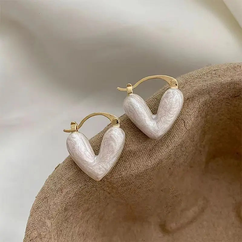 Pearl Circle Earring Small Round Hoop