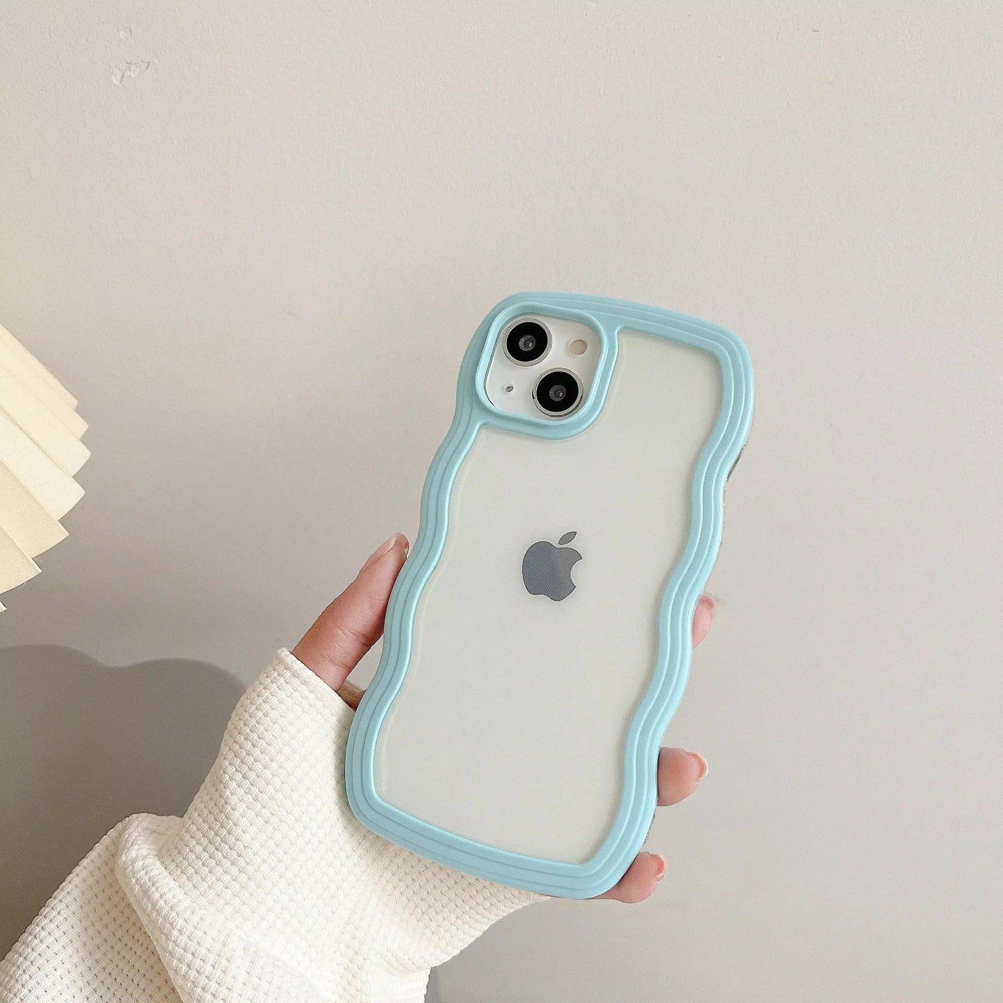 Transparent Curly Wave Case for iPhone