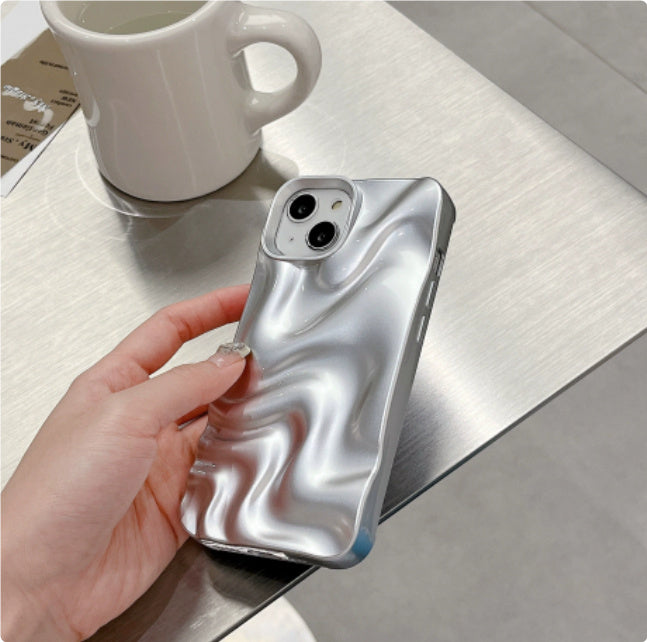 Matte Solid Color Water Ripple Phone Soft Case