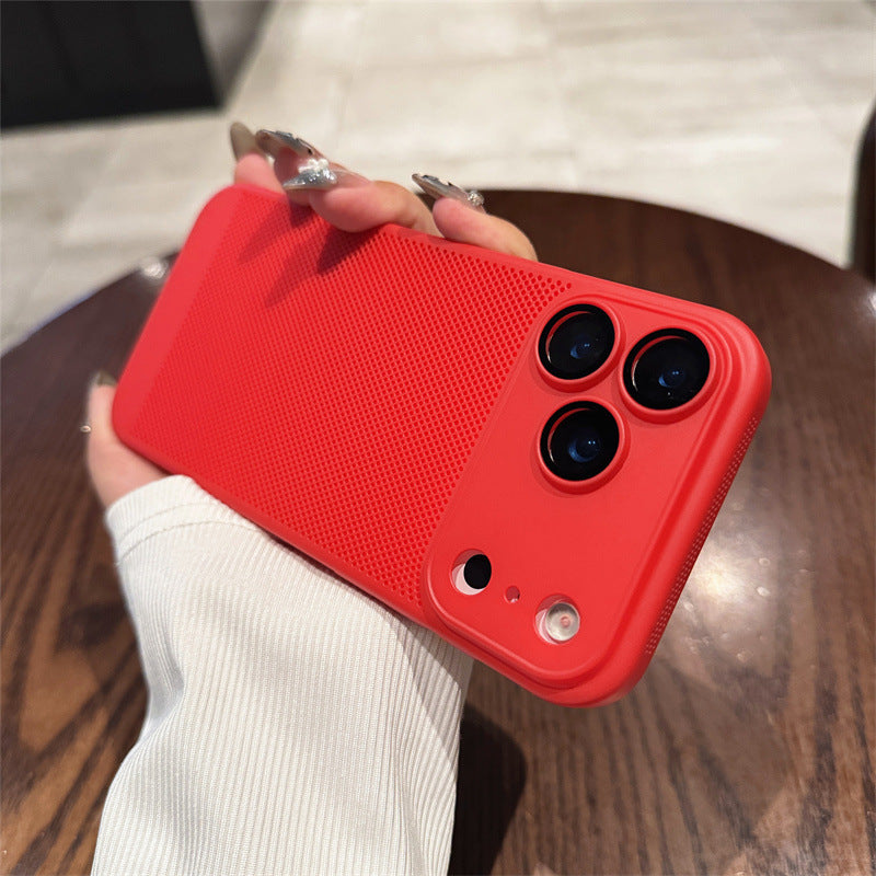 iPhone 17 Heat Dissipation Network Shell With Lens Protector Breathable