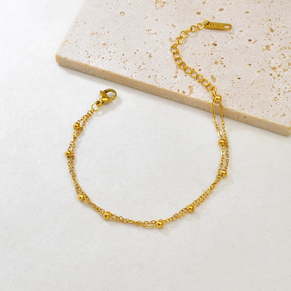 Double-layer Gold Bracelet