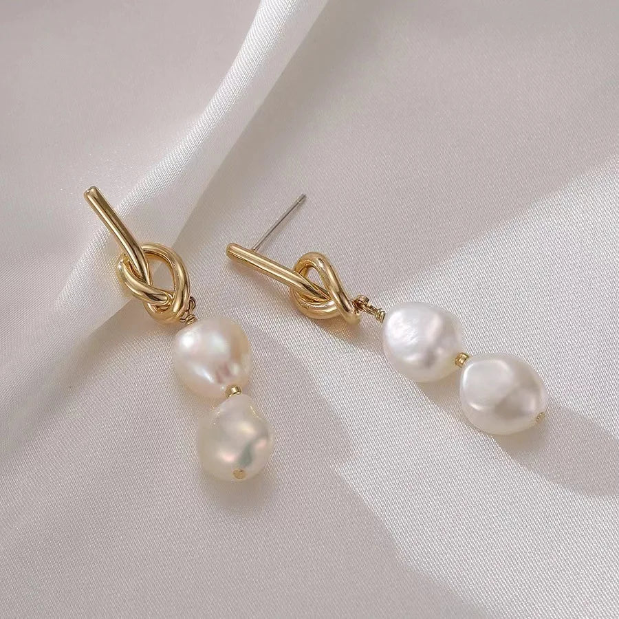 Pearl Circle Earring Small Round Hoop