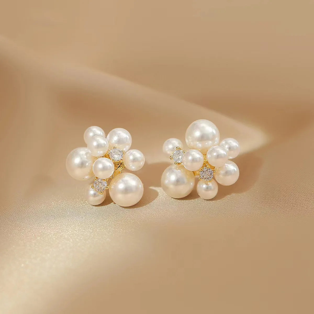 Pearl Circle Earring Small Round Hoop