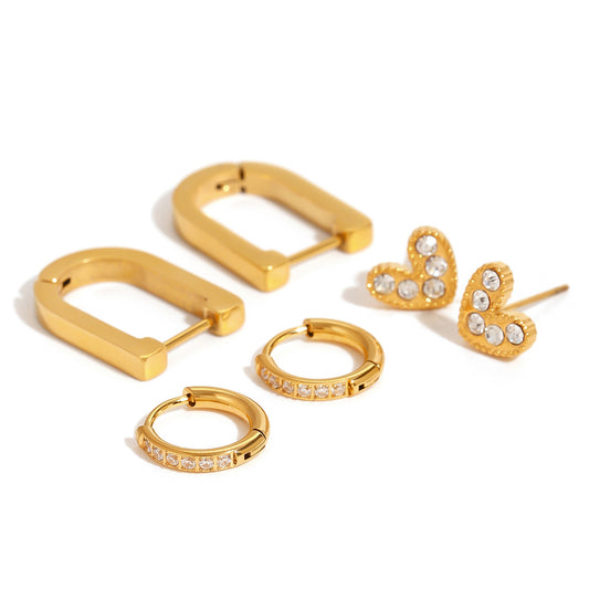18K Gold Plating Geometric Shaped Earrings