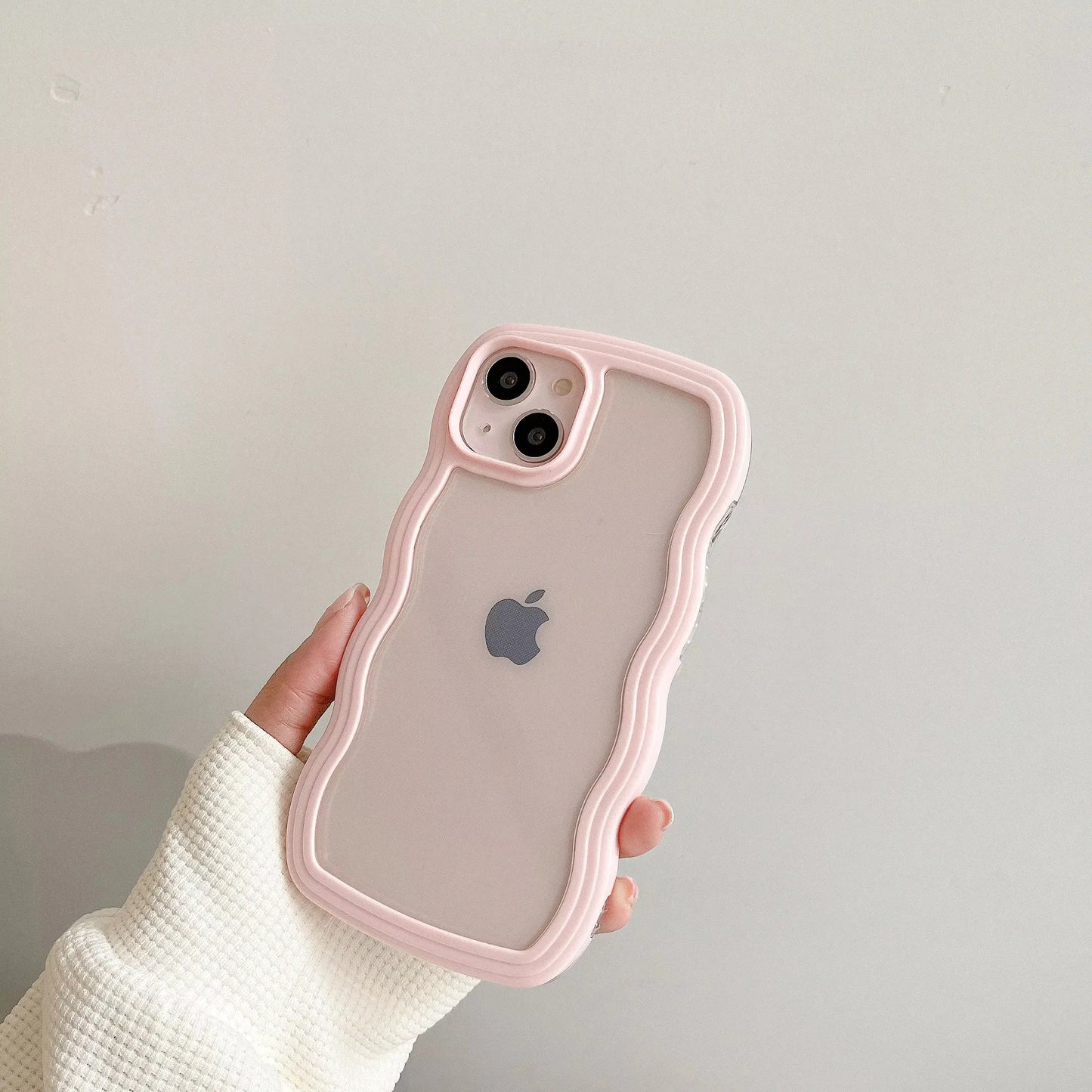 Transparent Curly Wave Case for iPhone