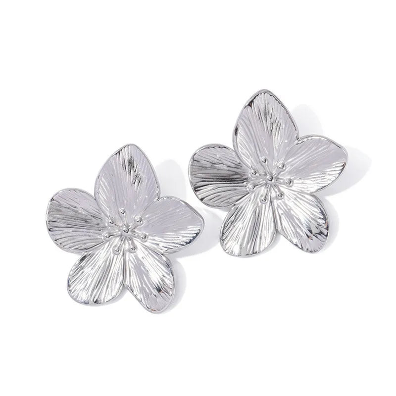 Flower Alloy Retro Style Earrings