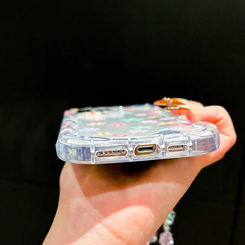 Flower Pattern Bracelet with Lanyard