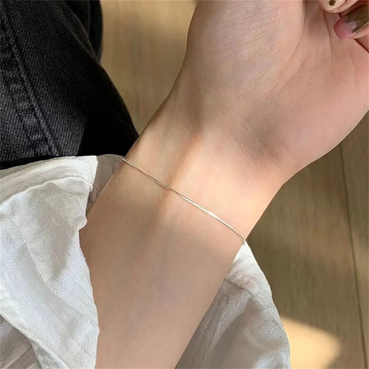 Ultra-fine Stainless Steel Snake Chain Bracelet