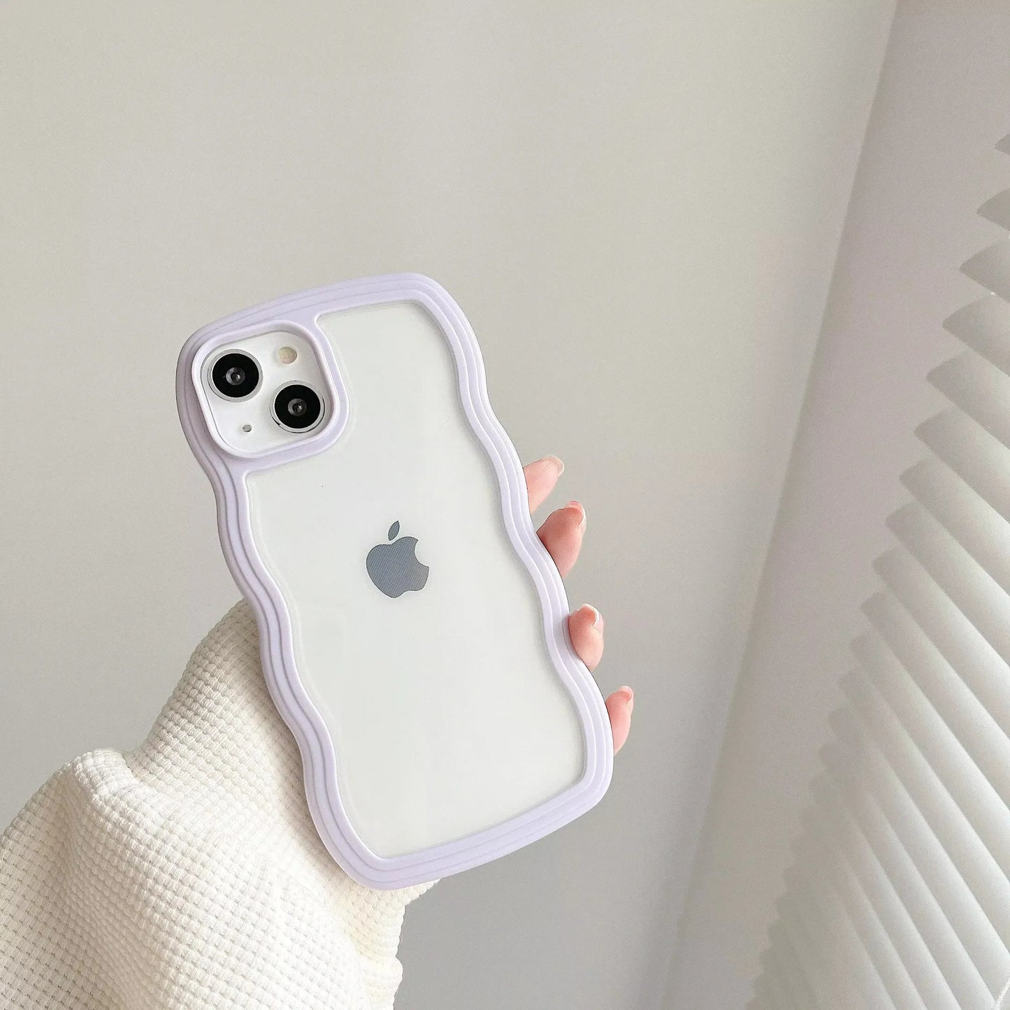 Transparent Curly Wave Case for iPhone