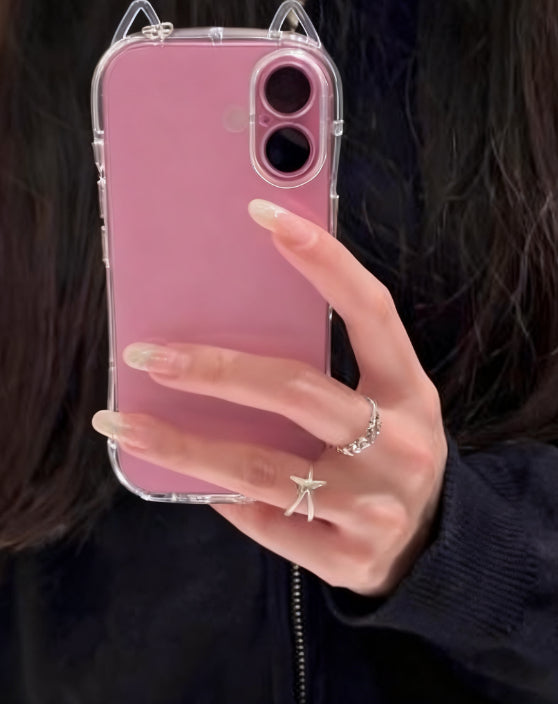 Cat Ears Transparent Phone Case