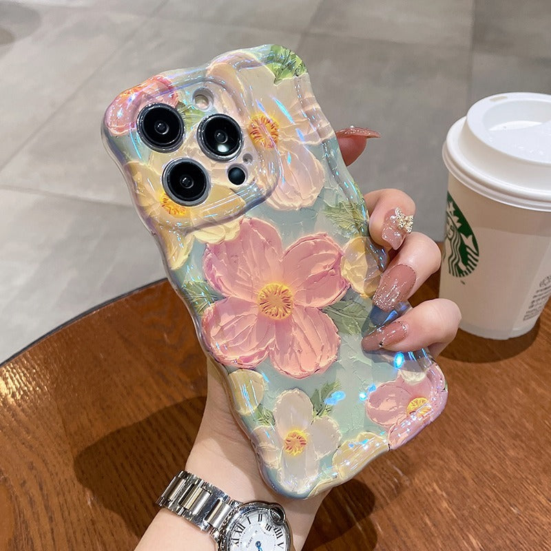 Oil Painting Flower Soft Silicone Phone Case