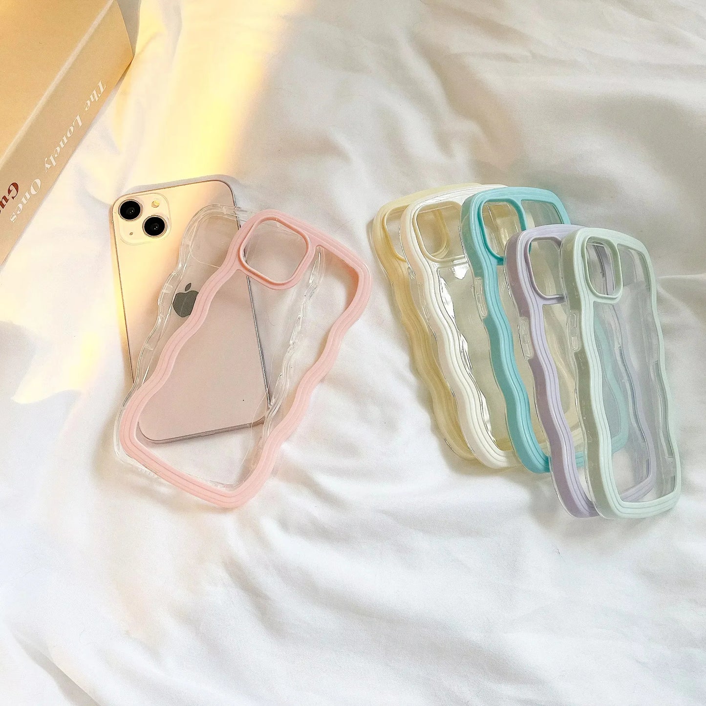 Transparent Curly Wave Case for iPhone