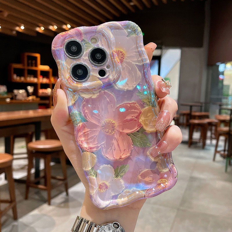 Oil Painting Flower Soft Silicone Phone Case