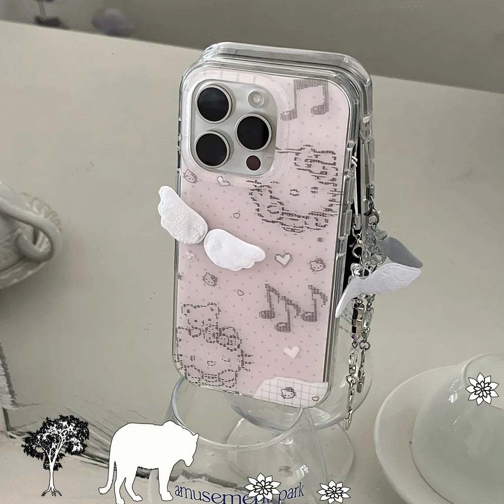 HelloKitty Cat Phone Case With 3d Wing
