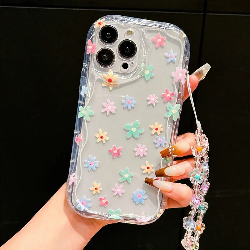 Flower Pattern Bracelet with Lanyard