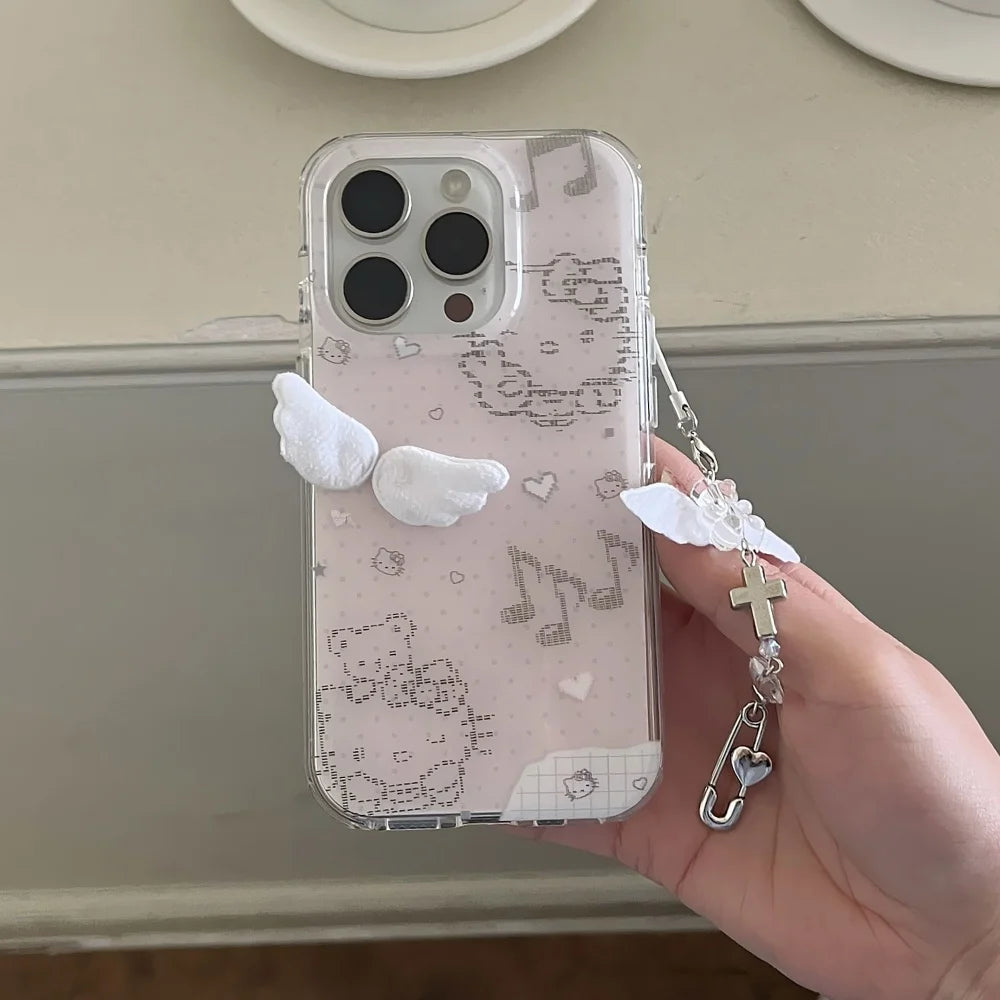 HelloKitty Cat Phone Case With 3d Wing