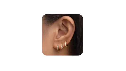 14k 3 Pairs Gold Hoop Earrings