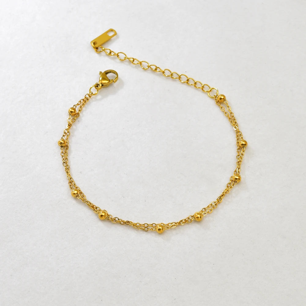 Double-layer Gold Bracelet