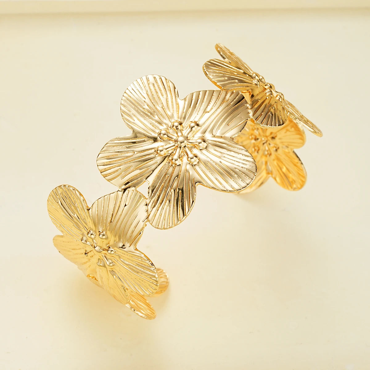 Flowers Adjustable Opening Bracelets