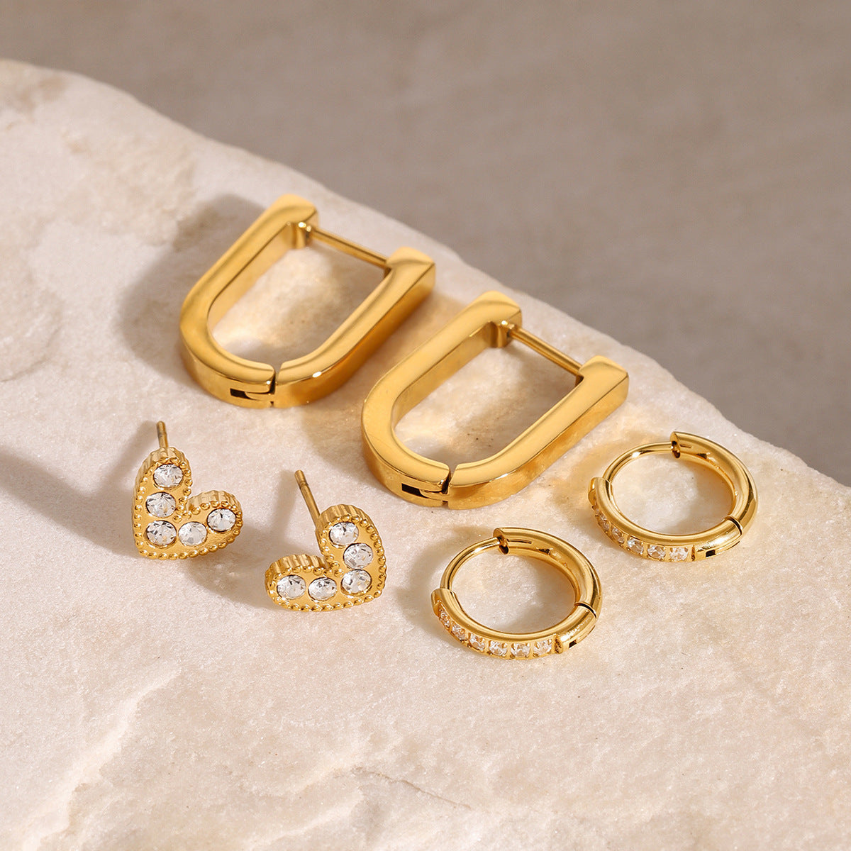 18K Gold Plating Geometric Shaped Earrings