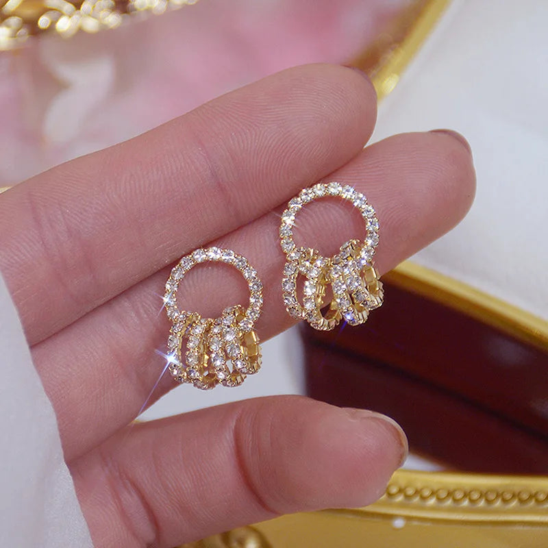 Irregular Geometric Earrings for Women's New Trendy and Personalized Design, Internet Famous Earrings With a Simple Temperament