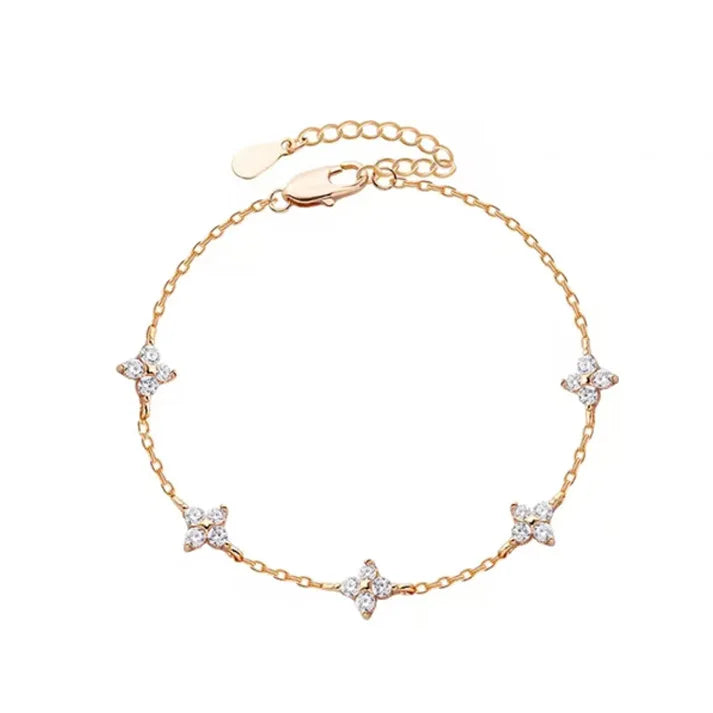 Four Leaf Flower Bracelet