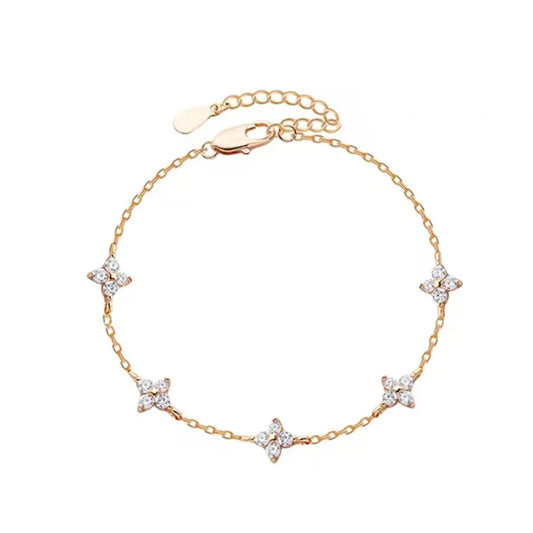 Four Leaf Flower Bracelet