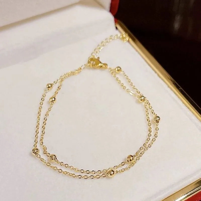 Double-layer Gold Bracelet