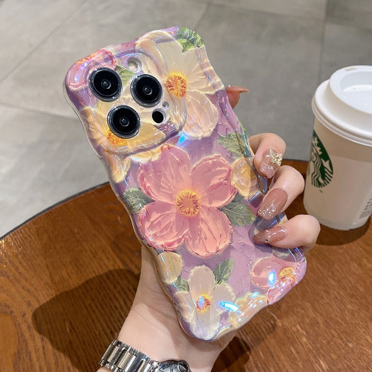Oil Painting Flower Soft Silicone Phone Case