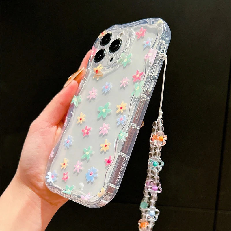 Flower Pattern Bracelet with Lanyard